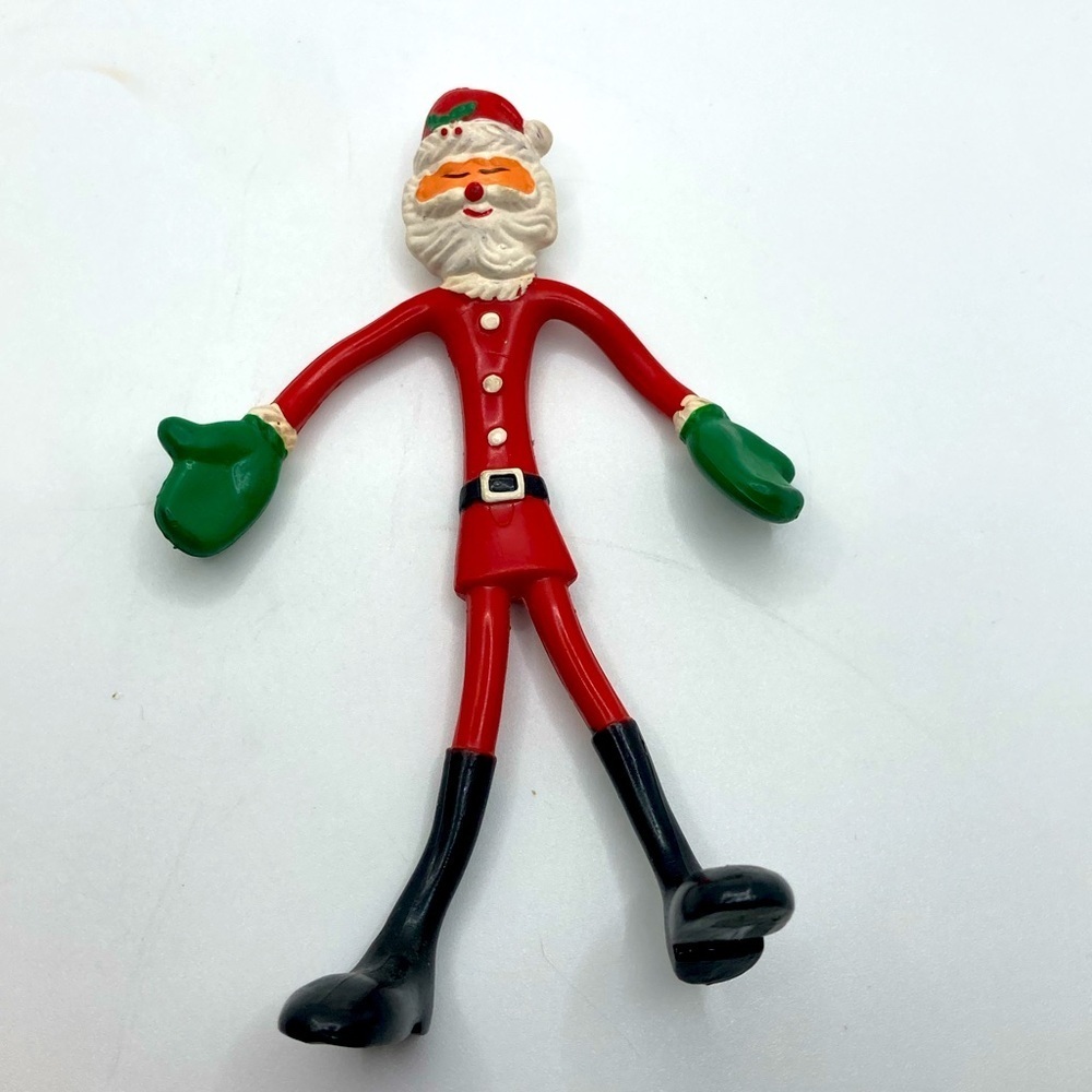 Vtg Amscan 1979 Bendable Santa Claus Moveable Flexible Figure Vintage Toy 44019